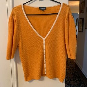 Boucle button down top